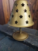 Świecznik lampka metal mosiądz