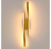 Kinkiet Led Złoty Nowoczesny Lampa Ścienna 3000K