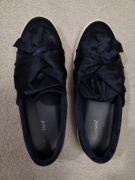 Eleganckie granatowe buty trampki z kokardą Graceland 36