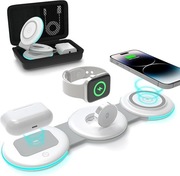 Bezprzewodowa składana ładowarka do Apple Watch i iPhone - biała