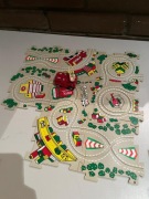 Puzzle tor MIASTO + samochód wóz strażacki