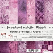 Zestaw papierów PURPLE-FUCHSIA MOOD 15x15  Craft o'Clock 24ark