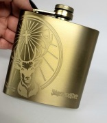 Jagermeister piersiówka złota 6 oz stainless steel + gratis