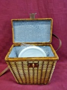 Kosz wiklinowy piknikowy walizka akcesoria 34x20x31 17363