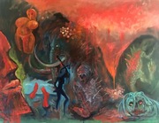 Nowoczesne malarstwo olej na płótnie 90x120