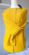 Sweter kardigan 100 % kaszmiru rozmiar 36 38 żółty 