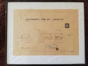 Rysunek techniczny Volkswagen TYPE 327 -51 KW (YY) M1:10 Jedyne w Polsce!!!