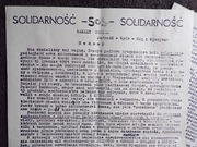 SOS SOLIDARNOŚĆ NAKAZY CHWILI "BIBUŁA" DRUGI OBIEG