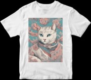 KOT T-SHIRT STWORZONY PRZEZ SZTUCZNĄ INTELIGENCJĘ