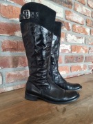 czarne skórzane kozaki * LASOCKI