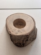 Świecznik DIY 2w1 z drewna owocowego