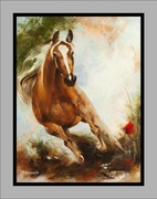 Kowalik - Koń w galopie - 60x80cm Obraz Olejny
