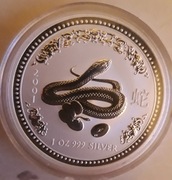 Srebrna moneta Lunar I Rok Węża 2001 1 oz