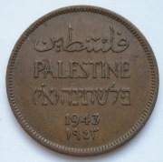 Palestyna 1 mils 1943 -                              ER