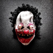 Straszna maska klauna lateks – Halloween