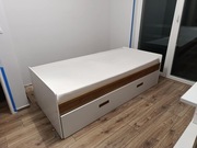 Łóżko dziewczęce z szufladą/ pojemnikiem  + materac 90/200