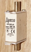 Wkładka bezpiecznikowa mocy BM, NH00 WTN 00C gG 20 A / 500 V APENA
