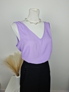 Bluzka na ramiączkach bez rękawów pastelowa fioletowa zwiewna casualowa r40