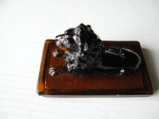 Szklany Lew przycisk Huta Ząbkowice lata 1900 - 1920