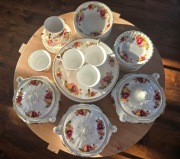 Elegancki serwis porcelany angielskiej Sheriden Bone China