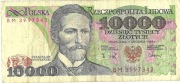 BANKNOT 10000 ZŁ S. WYSPIAŃSKI z 1988 r Nr BM 3997343