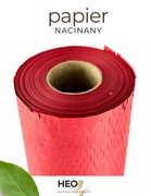 PAPIER NACINANY CZERWONY 40 cm x 100 m – efektowny materiał do pakowania