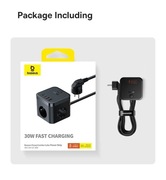 Baseus gAn listwa zasilająca 30W kostka cube 7 in 1 
