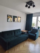 Kanapa z funkcją spania i fotel