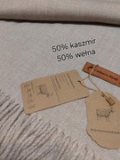Piękny szal 50% kaszmir 50% wełna duzy rozmiar 200x70 cm Red Camel.