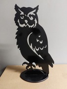 Sowa dekoracja metalowa 28 cm  ogrod czarna