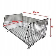 Regał koszowy Kosze nastawne Metalowe Półki druciane Regał szerokości 80cm