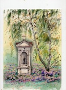 kapliczka 19 x27 cm akwarela