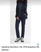 Spodnie  damskie r.54, 97% bawełna 3% elastan