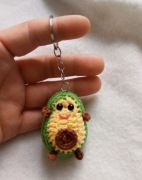 Awokado wykonane na szydełku, brelok, zawieszka 