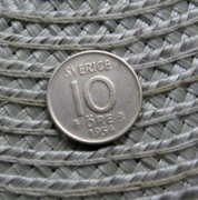Szwecja 10 Ore 1954r - SREBRO