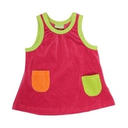 Sukienka dziewczęca,welurowa - różowa , rozmiar 56