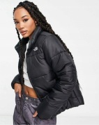 THE NORTH FACE CZARNA KURTKA TNF PUFFER LOGO XS