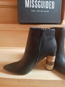 Botki Missguided, rozm.38,z metką I pudełkiem, fajny obcas