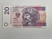 20zł 2012r. seria AA ładna sztuka