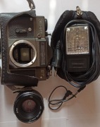 Aparat ZENIT ET + lampa błyskowa