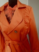 Trencz pomarancz XL wiazany guziki