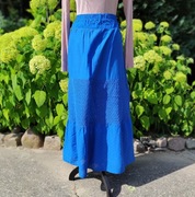 Długa niebieska spódnica bawełna XL 42 XXL 44 boho hippie bohemian etno