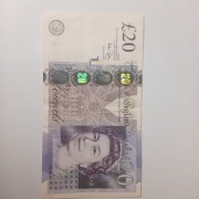 banknot 20 funtów brytyjskich oryginalny