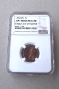 USA 1 cent Lincoln Mint Error 25%  NGC MS63 RB