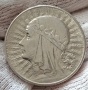 10 zł Głowa Kobiety, Polonia , Babka z 1933 r ze z. m. -  ładna moneta 