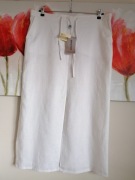 ELENA MIRO PURO 100% LINO BIALA DUŻA DŁUGA SPÓDNICA  48/50