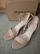 Sandały Mango, cieliste, stan bdb-, rozm 38