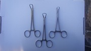 3x Szczypce zaciski chirurgiczne 