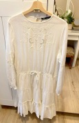 Sukienka boho rustykalna ZARA nowa rozmiar XL ecru