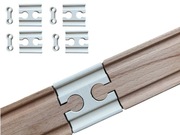 Łączniki krótkie (8szt) do rozbudowy torów drewnianych Ikea, Brio itp.